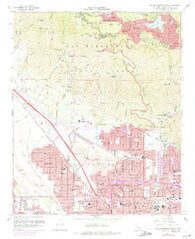San Bernardino North California Historical topographic map, 1:24000 scale, 7.5 X 7.5 Minute, Year 1967