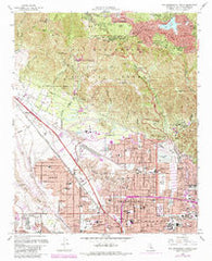 San Bernardino North California Historical topographic map, 1:24000 scale, 7.5 X 7.5 Minute, Year 1967