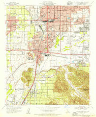 San Bernardino South California Historical topographic map, 1:24000 scale, 7.5 X 7.5 Minute, Year 1954