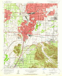 San Bernardino South California Historical topographic map, 1:24000 scale, 7.5 X 7.5 Minute, Year 1954