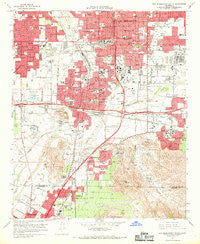 San Bernardino South California Historical topographic map, 1:24000 scale, 7.5 X 7.5 Minute, Year 1967