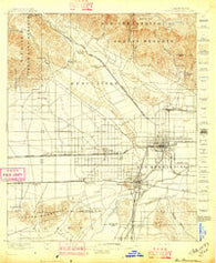 San Bernardino California Historical topographic map, 1:62500 scale, 15 X 15 Minute, Year 1896
