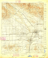 San Bernardino California Historical topographic map, 1:62500 scale, 15 X 15 Minute, Year 1896