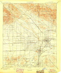 San Bernardino California Historical topographic map, 1:62500 scale, 15 X 15 Minute, Year 1901