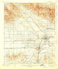 San Bernardino California Historical topographic map, 1:62500 scale, 15 X 15 Minute, Year 1901