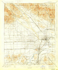 San Bernardino California Historical topographic map, 1:62500 scale, 15 X 15 Minute, Year 1901