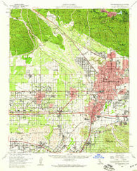 San Bernardino California Historical topographic map, 1:62500 scale, 15 X 15 Minute, Year 1954