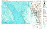 San Diego California Historical topographic map, 1:100000 scale, 30 X 60 Minute, Year 1979