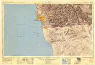 San Diego California Historical topographic map, 1:250000 scale, 1 X 2 Degree, Year 1954