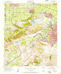 San Dimas California Historical topographic map, 1:24000 scale, 7.5 X 7.5 Minute, Year 1954