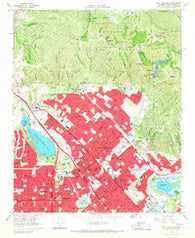 San Fernando California Historical topographic map, 1:24000 scale, 7.5 X 7.5 Minute, Year 1966