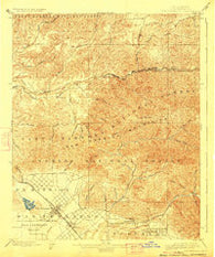 San Fernando California Historical topographic map, 1:62500 scale, 15 X 15 Minute, Year 1900