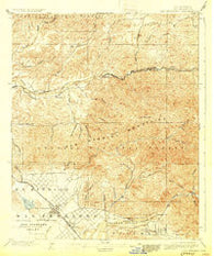San Fernando California Historical topographic map, 1:62500 scale, 15 X 15 Minute, Year 1900