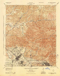 San Fernando California Historical topographic map, 1:62500 scale, 15 X 15 Minute, Year 1945