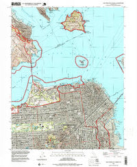 San Francisco North California Historical topographic map, 1:24000 scale, 7.5 X 7.5 Minute, Year 1995