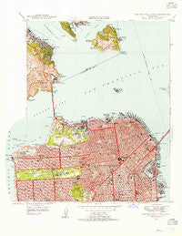 San Francisco North California Historical topographic map, 1:24000 scale, 7.5 X 7.5 Minute, Year 1947