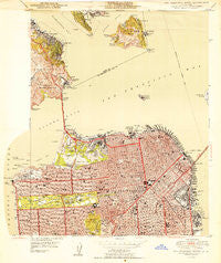 San Francisco North California Historical topographic map, 1:24000 scale, 7.5 X 7.5 Minute, Year 1950