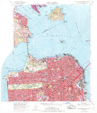 San Francisco North California Historical topographic map, 1:24000 scale, 7.5 X 7.5 Minute, Year 1956
