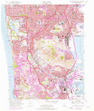 San Francisco South California Historical topographic map, 1:24000 scale, 7.5 X 7.5 Minute, Year 1956
