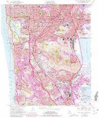 San Francisco South California Historical topographic map, 1:24000 scale, 7.5 X 7.5 Minute, Year 1956