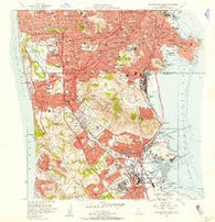 San Francisco South California Historical topographic map, 1:24000 scale, 7.5 X 7.5 Minute, Year 1956