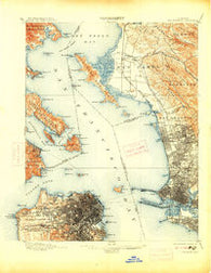 San Francisco California Historical topographic map, 1:62500 scale, 15 X 15 Minute, Year 1899