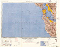 San Francisco California Historical topographic map, 1:250000 scale, 1 X 2 Degree, Year 1957