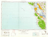 San Francisco California Historical topographic map, 1:250000 scale, 1 X 2 Degree, Year 1960