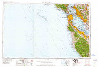 San Francisco California Historical topographic map, 1:250000 scale, 1 X 2 Degree, Year 1961