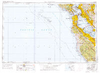 San Francisco California Historical topographic map, 1:250000 scale, 1 X 2 Degree, Year 1956