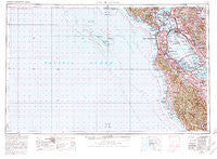 San Francisco California Historical topographic map, 1:250000 scale, 1 X 2 Degree, Year 1956