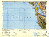 San Francisco California Historical topographic map, 1:250000 scale, 1 X 2 Degree, Year 1947