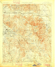San Jacinto California Historical topographic map, 1:125000 scale, 30 X 30 Minute, Year 1901