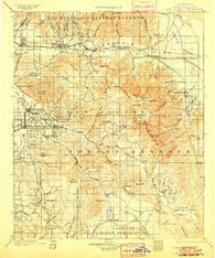 San Jacinto California Historical topographic map, 1:125000 scale, 30 X 30 Minute, Year 1901