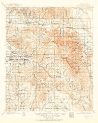 San Jacinto California Historical topographic map, 1:125000 scale, 30 X 30 Minute, Year 1901