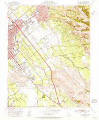 San Jose East California Historical topographic map, 1:24000 scale, 7.5 X 7.5 Minute, Year 1953