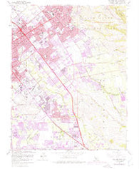 San Jose East California Historical topographic map, 1:24000 scale, 7.5 X 7.5 Minute, Year 1961