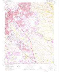 San Jose East California Historical topographic map, 1:24000 scale, 7.5 X 7.5 Minute, Year 1961