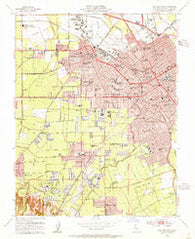 San Jose West California Historical topographic map, 1:24000 scale, 7.5 X 7.5 Minute, Year 1953