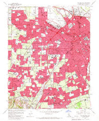 San Jose West California Historical topographic map, 1:24000 scale, 7.5 X 7.5 Minute, Year 1961