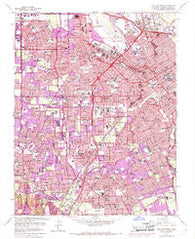 San Jose West California Historical topographic map, 1:24000 scale, 7.5 X 7.5 Minute, Year 1961