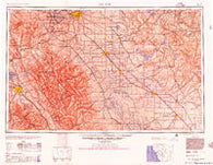San Jose California Historical topographic map, 1:250000 scale, 1 X 2 Degree, Year 1956