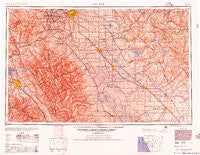 San Jose California Historical topographic map, 1:250000 scale, 1 X 2 Degree, Year 1956