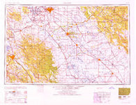 San Jose California Historical topographic map, 1:250000 scale, 1 X 2 Degree, Year 1962