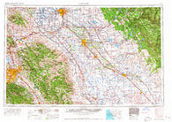 San Jose California Historical topographic map, 1:250000 scale, 1 X 2 Degree, Year 1966