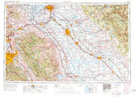 San Jose California Historical topographic map, 1:250000 scale, 1 X 2 Degree, Year 1962