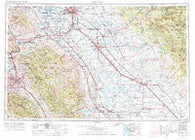 San Jose California Historical topographic map, 1:250000 scale, 1 X 2 Degree, Year 1962