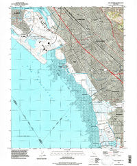 San Leandro California Historical topographic map, 1:24000 scale, 7.5 X 7.5 Minute, Year 1993