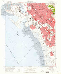 San Leandro California Historical topographic map, 1:24000 scale, 7.5 X 7.5 Minute, Year 1959