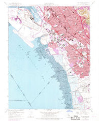 San Leandro California Historical topographic map, 1:24000 scale, 7.5 X 7.5 Minute, Year 1959